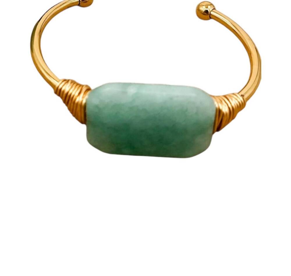 NEW KINSLEY ARMELLE women's mint to be cuff bracelet in gold